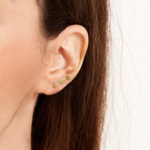 10K Solid Gold Earrings | Diamond Pentagon Hexagon Shape Earrings | Mix and Match Earrings - A.pair Earrings_contemporary jewelry