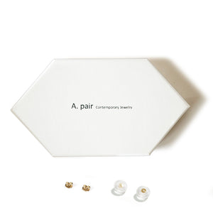10K Solid Gold Earrings | Diamond Pentagon Shape Earrings | Mix and Match Earrings - A.pair Earrings_contemporary jewelry