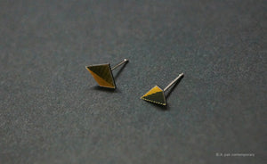 3D Earrings_ gold, black - A.pair Earrings_contemporary jewelry