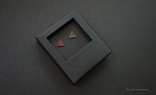 Load image into Gallery viewer, 3D Earrings_ triangle / triangle _ pink / gray - A.pair Earrings_contemporary jewelry