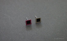 Load image into Gallery viewer, 3D Earrings_ square / square _  pink / silver - A.pair Earrings_contemporary jewelry
