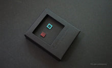 Load image into Gallery viewer, 3D Earrings_ square / square  _  pink / blue - A.pair Earrings_contemporary jewelry