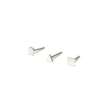 Load image into Gallery viewer, Sterling Silver Earrings | Circle Triangle Square Earrings | Mismatched Studs *Amazon - A.pair Earrings_contemporary jewelry