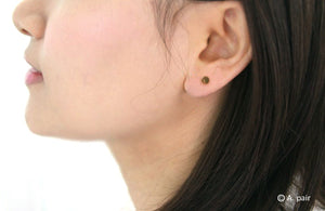 10K Solid Gold Earrings | Circle Pentagon Shape Earrings | Mix and Match Earrings - A.pair Earrings_contemporary jewelry