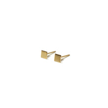 Load image into Gallery viewer, 10K Solid Gold Tiny Earrings | Square Studs | Shape Earrings - A.pair Earrings_contemporary jewelry
