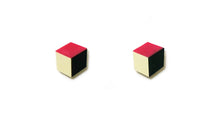 Load image into Gallery viewer, Enamel Leather Earrings _  3,4 colors _  pink, ivory, black - A.pair Earrings_contemporary jewelry