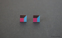 Load image into Gallery viewer, 3D Earrings_ pink, blue, black - A.pair Earrings_contemporary jewelry