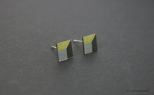 Load image into Gallery viewer, 3D Earrings_ yellow, gray, black - A.pair Earrings_contemporary jewelry