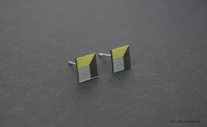 3D Earrings_ yellow, gray, black - A.pair Earrings_contemporary jewelry