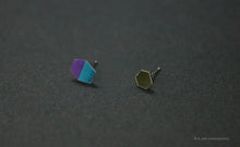 Load image into Gallery viewer, 3D Earrings_ green, ivory, yellow, violet - A.pair Earrings_contemporary jewelry