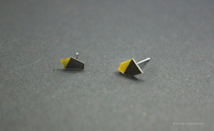 3D Earrings_ gold, black - A.pair Earrings_contemporary jewelry