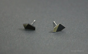 3D Earrings_ silver, black - A.pair Earrings_contemporary jewelry