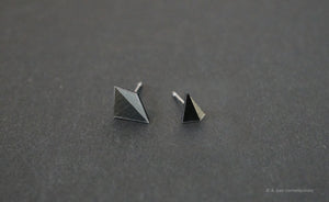 3D Earrings_ silver, black - A.pair Earrings_contemporary jewelry
