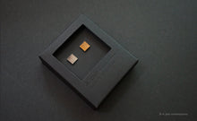 Load image into Gallery viewer, 3D Earrings_ square / square _  gray / yellow - A.pair Earrings_contemporary jewelry