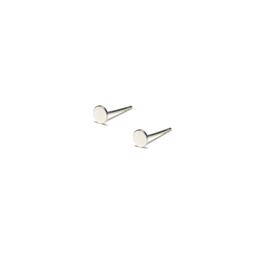 Sterling Silver Earrings | Circle Shape Earrings | Tiny Silver Studs *Amazon - A.pair Earrings_contemporary jewelry