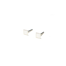 Load image into Gallery viewer, Sterling Silver Earrings | Square Shape Earrings | Tiny Silver Studs - A.pair Earrings_contemporary jewelry