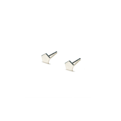 Sterling Silver Earrings | Pentagon Shape Earrings | Tiny Silver Studs *Amazon - A.pair Earrings_contemporary jewelry