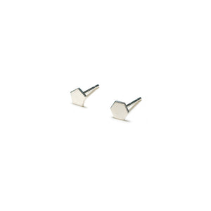 Sterling Silver Earrings | Pentagon Hexagon Shape Earrings | Mismatched Studs *Amazon - A.pair Earrings_contemporary jewelry