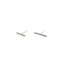 Load image into Gallery viewer, Sterling Silver Earrings | 9.5mm 12mm Thin Line Bar Studs | Mismatched Earrings *Amazon - A.pair Earrings_contemporary jewelry