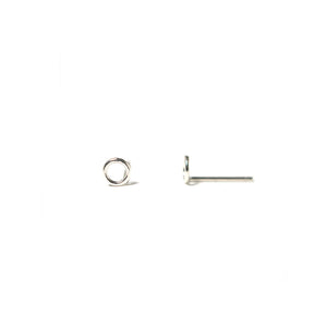 Sterling Silver Earrings | Circle Line Studs *Amazon - A.pair Earrings_contemporary jewelry