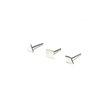 Load image into Gallery viewer, Sterling Silver Earrings | Triangle Square Diamond Shape Earrings | Mismatched Studs *Amazon - A.pair Earrings_contemporary jewelry