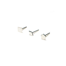 Load image into Gallery viewer, Sterling Silver Earrings | Square Diamond Pentagon Shape Earrings | Mismatched Studs *Amazon - A.pair Earrings_contemporary jewelry