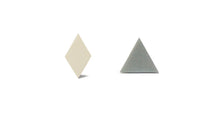 Load image into Gallery viewer, Enamel Leather Earrings _  set of 2 _ diamond / triangle - A.pair Earrings_contemporary jewelry