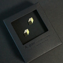 Load image into Gallery viewer, 3D Earrings, yellow, gray, black_CUBE